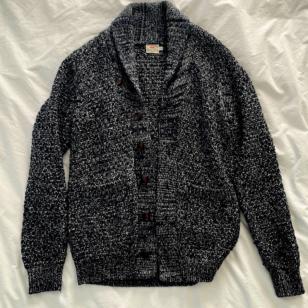 Faherty Shawl Collar Merino Marled Cardigan